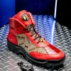 Discount Mauri 3216 Pyro Time/ Baby Croc/ Fabric/ Nappa Boots Red / Taupe
