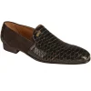 Clearance Mauri 4586/2 Python / Suede Loafers Cognac / Testa Di Moro (Special Order)