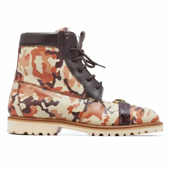 Cheap Mauri 4980 Rambo Calf & Crocodile Boots Camo Black