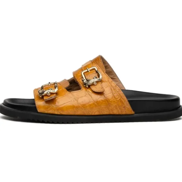 mauri__reef_alligator_amp_1-1.webp Fashion Mauri 5199 Reef Alligator & Ostrich Leg Sandal Toffee