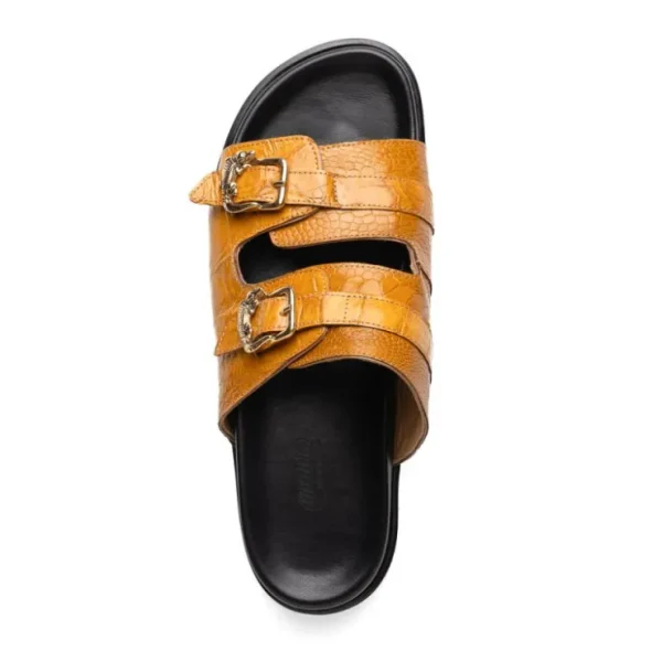 mauri__reef_alligator_amp_2-1.webp Fashion Mauri 5199 Reef Alligator & Ostrich Leg Sandal Toffee