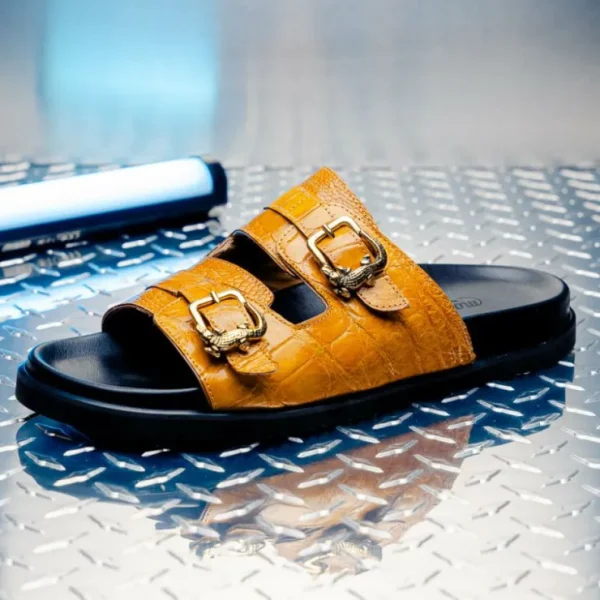 mauri__reef_alligator_amp_3-1.webp Fashion Mauri 5199 Reef Alligator & Ostrich Leg Sandal Toffee