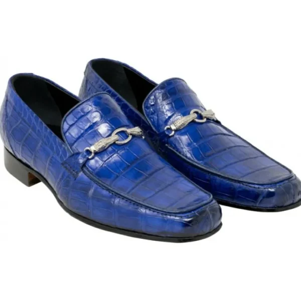 mauri__regal_alligator_bi_0.webp Shop Mauri 4894 Regal Alligator Bit Loafers Royal Blue (Special Order) RoyalBlue