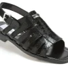 Hot Mauri 1751 Riviera Ostrich Leg Sandals (Special Order) Black