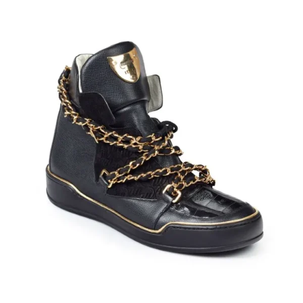 mauri__s_calfskin__crocod_0.webp Best Sale Mauri 8683 S Calfskin / Crocodile / Suede Shoes (SPECIAL ORDER) Black
