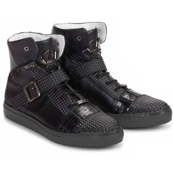 New Mauri 8515 San Lorenzo High Top Sneakers (Special Order) Black