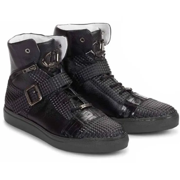 New Mauri 8515 San Lorenzo High Top Sneakers (Special Order) Black