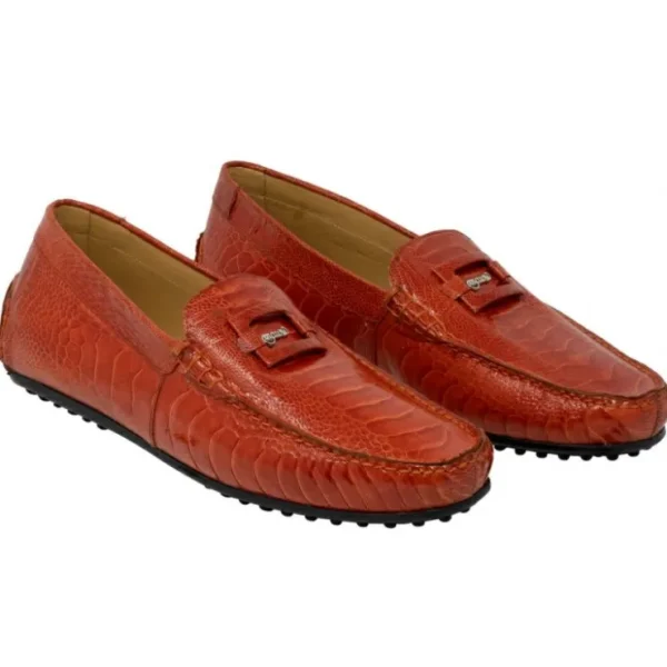 mauri__scenic_ostrich_dri_0.webp Best Sale Mauri 3405 Scenic Ostrich Driving Loafers Red (Special Order) Black