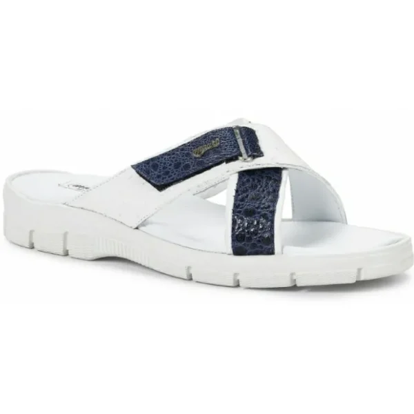 mauri__sesia_ostrich_amp__0.webp Hot Mauri 5063 Sesia Ostrich & Frog Sandals White / Wonder Blue (Special Order) White/WonderBlue