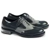 Outlet Mauri 4781 Tacito Suede & Calfskin & Croc Wingtip Shoes (Special Order) Gray