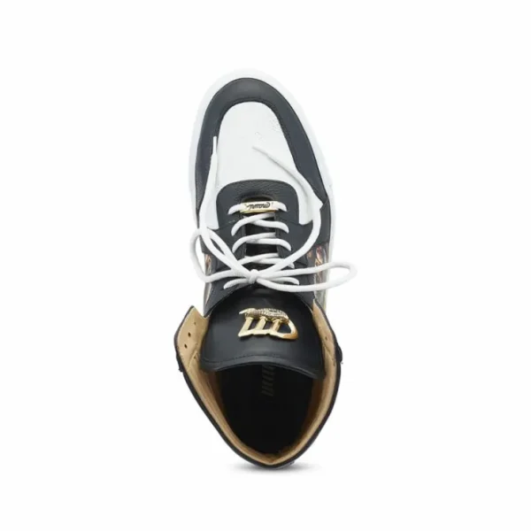 mauri__vision_baby_croc___1-1.webp Flash Sale Mauri 8466/1 Vision Baby Croc / Calfskin Sneakers Black / White