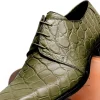 Hot Mauri Bartolomco 53141-1 Alligator Derby Shoes Money Green (SPECIAL ORDER) MoneyGreen