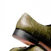Hot Mauri Bartolomco 53141-1 Alligator Derby Shoes Money Green (SPECIAL ORDER) MoneyGreen