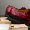 Fashion Mauri Bartolomco 53141-1 Alligator Derby Shoes Ruby Red (Special Order) RubyRed