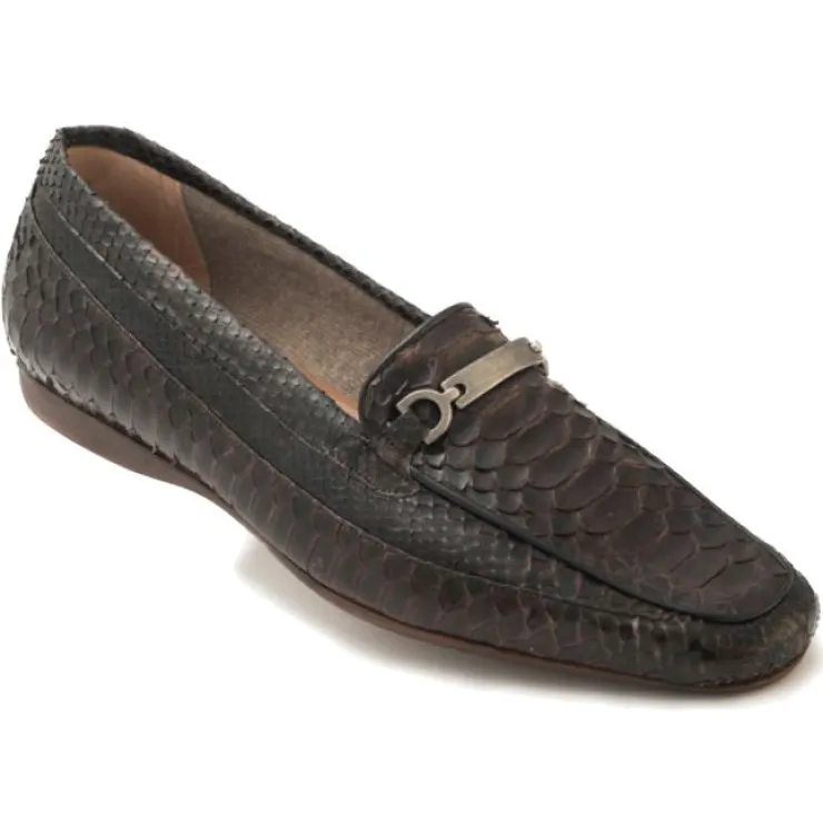 Online Mauri Blanc 9233 Python Loafers (SPECIAL ORDER) Brown
