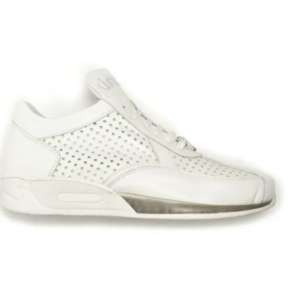 mauri_cherry_m_nappa_amp__0-8.webp Sale Mauri Cherry M770 Nappa & Crocodile Sneakers (Special Order) White