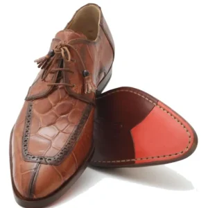 Clearance Mauri Conte 4633 Alligator Shoes (Special Order) Nutmeg