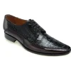 Hot Mauri Epoca M752 Crocodile & Calfskin Shoes Black / Ruby Red (Special Order) Black/RubyRed
