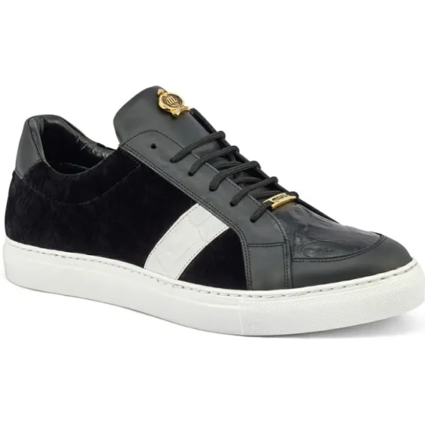 mauri_freeze__nappa_croc__0.webp Cheap Mauri Freeze 8418 Nappa Croc & Velvet Sneakers Black / White