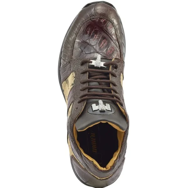 Sale Mauri Graffiti 8425 Ostrich Leg / Baby Croc / Fabric & Nappa Sneakers Sp Rust / Taupe (SPECIAL)
