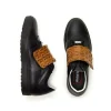 Hot Mauri Irania 8561 Calfskin & Hornback Crocodile Sneakers Black / Cognac (Special Order) Black/Cognac