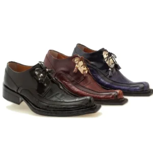 Online Mauri Leone 44191 Hand Painted Alligator & Calfskin Shoes (Special Order) Black
