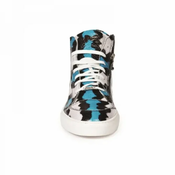 mauri_m_toga_python_embos_1.webp Clearance Mauri M726 Toga Python Embossed Sneakers Blue / Black / White (Special Order) Blue/White/Black