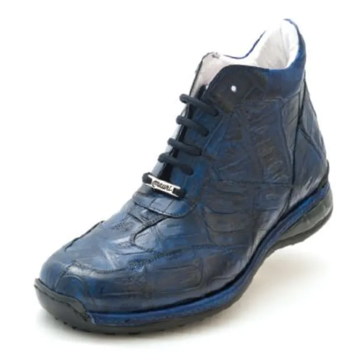 Sale Mauri Mito 8510 Alligator High Top Sneakers Iris Blue (Special Order) IrisBlue