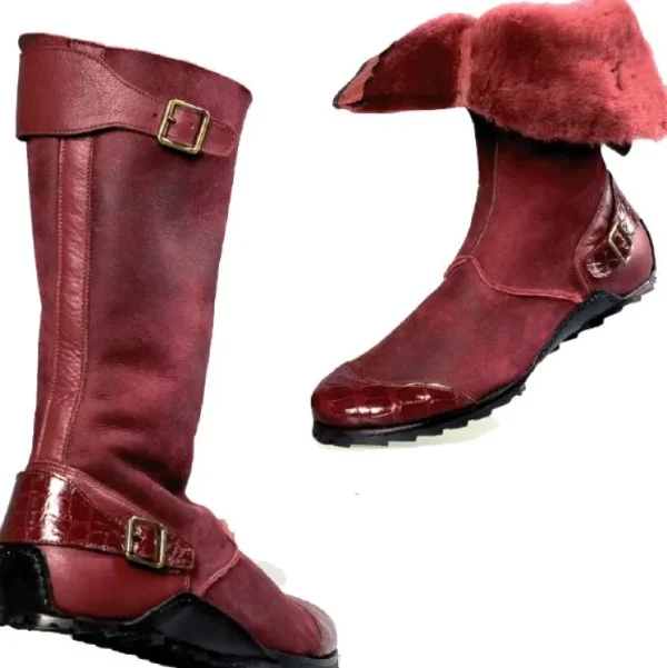 mauri_mood__alligator_she_0.webp Online Mauri Mood 50032 Alligator Shearling Boots Ruby Red (Special Order) RubyRed
