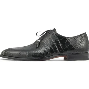 Fashion Mauri Two Face 4975/2 Body Alligator & Matahari Fabric Shoes Black / White