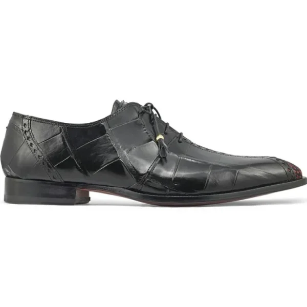 mauri_two_face__body_alli_0.webp Store Mauri Two Face 4975/2 Body Alligator & Matahari Fabric Shoes Black / Coral