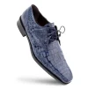Shop Mezlan Anderson Crocodile Derby Shoes (13584-F) Blue
