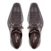 Flash Sale Mezlan Anderson Crocodile Derby Shoes Dark Brown (13584-F) DarkBrown