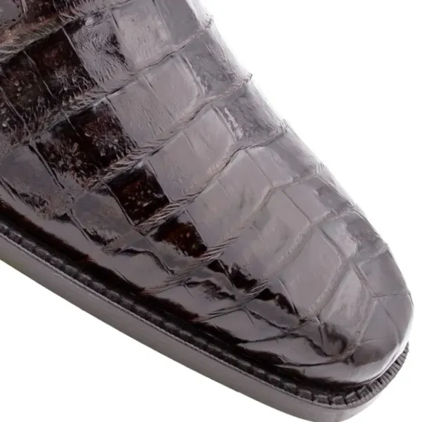 Flash Sale Mezlan Anderson Crocodile Derby Shoes Dark Brown (13584-F) DarkBrown