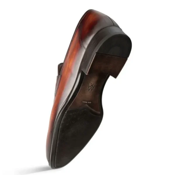 Discount Mezlan Avenue Rubber Sole Penny Loafers Cognac / Rust (20910)