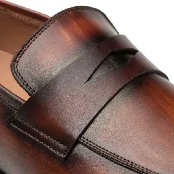 Discount Mezlan Avenue Rubber Sole Penny Loafers Cognac / Rust (20910)