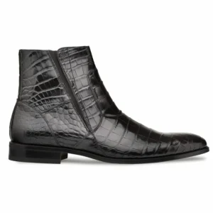 Store Mezlan Belucci Alligator Zipper Boots (3663-J) Black
