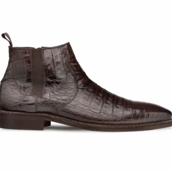 Outlet Mezlan Blackmore Crocodile Dress Boots (4715-F) Brown