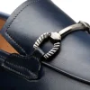 Fashion Mezlan Brunello Two-Tone Bit Loafer Pearl Grey / Navy (21100)
