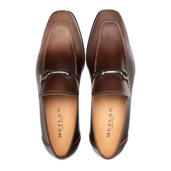mezlan_brunello_twotone_b_4-1.webp Best Sale Mezlan Brunello Two-Tone Bit Loafer Taupe / Brown (21100)