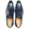 Best Mezlan Calfskin Apron Toe Monk Strap (E21366) Blue