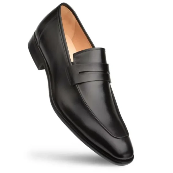 mezlan_calfskin_penny_loa_1.webp Best Sale Mezlan Calfskin Penny Loafers (E20243) Black