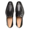 Best Sale Mezlan Calfskin Penny Loafers (E20243) Black