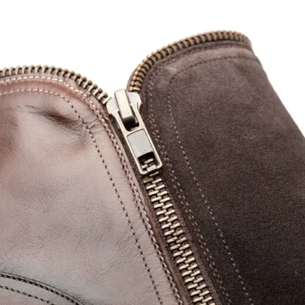Discount Mezlan Camilleri Calf / Suede Zip Boot (21343) Brown