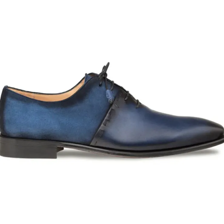 Fashion Mezlan Colomer Calf / Suede Oxford Navy & Cobalt (21342) Navy&Cobalt