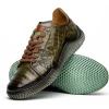 Sale Mezlan Crocodile Super Sneaker Olive Green (EXCLUSIVE) (AX4936-F) OliveGreen