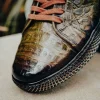 Sale Mezlan Crocodile Super Sneaker Olive Green (EXCLUSIVE) (AX4936-F) OliveGreen
