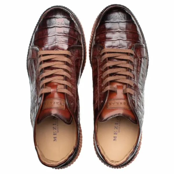 Shop Mezlan Crocodile Super Sneaker (AX4936-F) Sport