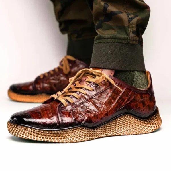 Shop Mezlan Crocodile Super Sneaker (AX4936-F) Sport