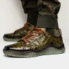Sale Mezlan Crocodile Super Sneaker Olive Green (EXCLUSIVE) (AX4936-F) OliveGreen